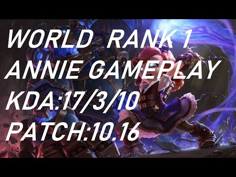 World Rank 1 Annie vs Sylas Gameplay Replay-KR Patch 10.16