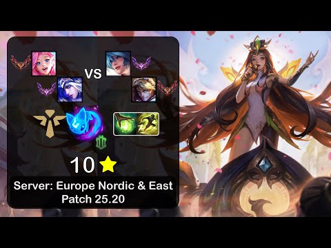 Seraphine Support + Ashe vs Sona + Ezreal - EUNE GrandMaster - Patch 25.20