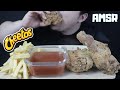 ASMR Frango Frito Com CHEETOS E BATATA No MOLHO PICANTE MukBang Cozinhar E Comer