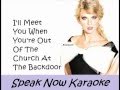 Taylor Swift - Speak Now (Official Karaoke With ...