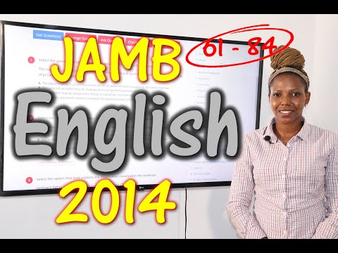 JAMB CBT English 2014 Past Questions 61 - 84