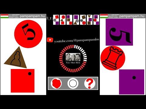 QUIZ 🟦🟥🟩▢⭘△❶❷❸ szín forma érték - Pam pam pam társasjáték_179🙂pampampam.hu