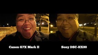 Sony HX80 vs Canon G7X Mark II Low Light Comparison