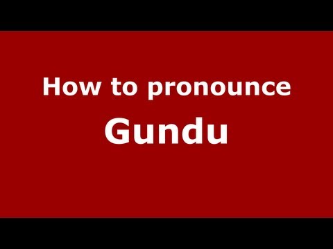 How to pronounce Gundu
