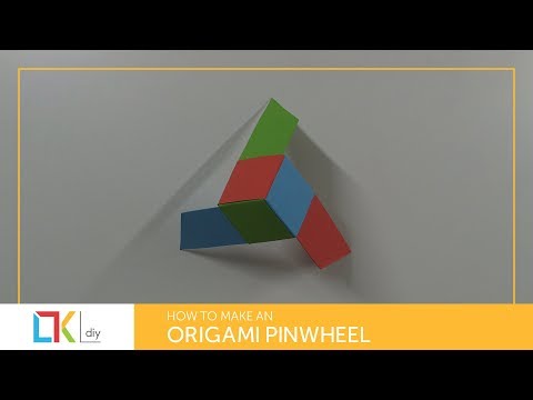 Origami toys #74 - How to make an origami pinwheel IV (3 pointed)