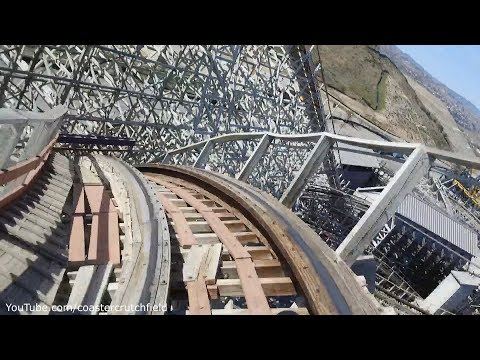 Front row point of view footage of Apocalypse the Ride