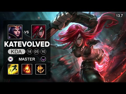 KatEvolved Katarina vs LeBlanc Mid - KR Master - Patch 13.7 Season 13