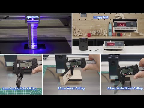 thumbnail video image 2 of Máquina de corte y grabado láser ATOMSTACK A20 Pro de 130 W con kit de asistencia neumática F30 Pro ATOMSTACK A20 Pro, 2 of 12