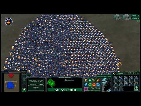 50 TANK vs. all Ground Units | StarCraft Unit Tester