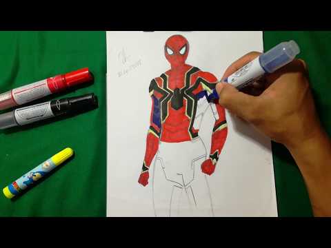 IRON SPIDER SHOW Avengers Infinity War | Spider-Man Coloring Pages SAILANY Coloring Kids