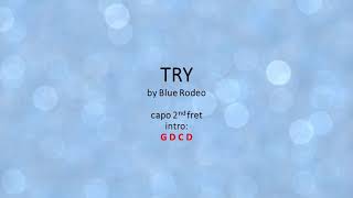 Try by Blue Rodeo - Easy acoustic chords and lyrics