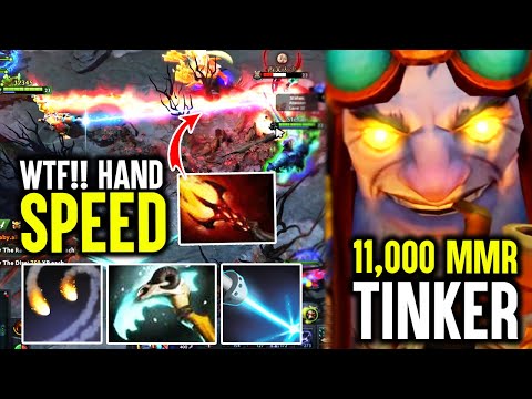 When 11,000 MMr Plays Tinker - Crazy Fast Plays Of MMR God Dota 2