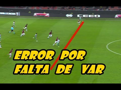 Gol mal anulado de Sanabria en el Milán VS Real Betis