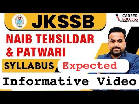 Jkssb Naib Tehsildar Expected Syllabus â€‹â || JKSSB Naib Tehsildar Recruitment  #Jkssb #jkssbjobs