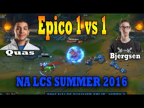 Epico 1 vs 1 league of legends | Bjergsen vs Quas