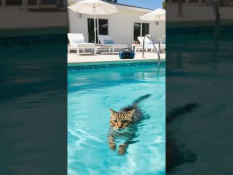 cate swimming #animals #cat #cats #catvideos #catshorts #catlovers #youtubeshorts #youtubevideos