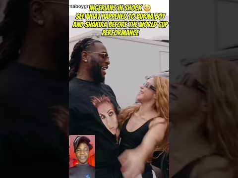 Nigerians in shock 😳 See what Burna Boy did to Shakira before the World Cup performance #shorts