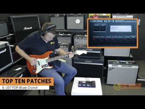 BOSS GT-1 Guitar Effects Processor | TOP TEN PATCHES VIDEO