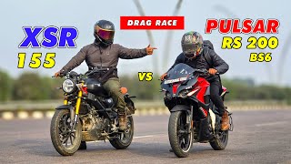 Download lagu Yamaha XSR 155 vs Bajaj Pulsar RS200 BS6 🔥 Drag Race | Who Wins the Ultimate Sprint? mp3