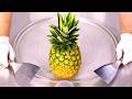 ASMR How To Make Pineapple Ice Cream Rolls Tapping Scratching No Talking