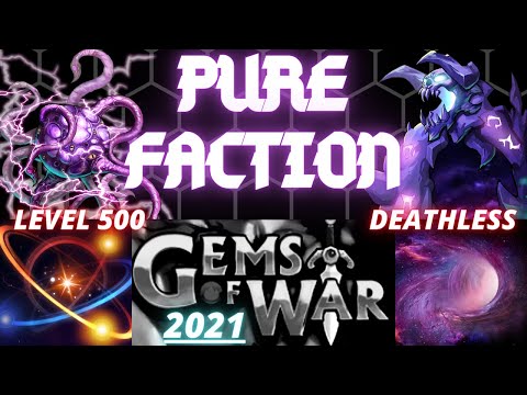 LEVEL 500 DONE! Umbral Nexus Pure Faction Team | Gems of War New Faction | Deathless Team Lvl 500