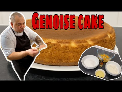 Genoise Cake easy recipe #genoisecake #spongecake