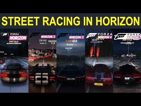 Completing A Street Race In EVERY Forza Horizon 1,2,3,4,5 l Evolution of Street Racing In FH 1-5
