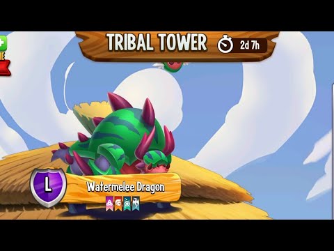 Dragon City : TRIBAL TOWER + New Watermelee Dragon