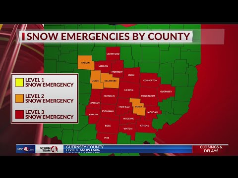 Columbus under a Level 3 snow emergency