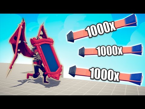 SKELETON MIRROR SHIELD vs 1000x OVERPOWERED UNITS - TABS | Totally Accurate Battle Simulator 2024