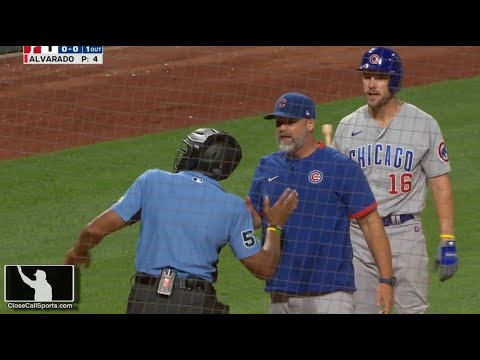 Ejection 109 - David Ross Tossed After CB Bucknor Calls Patrick Wisdom Out on Strikes in 10th Inning