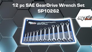 12-Piece SAE Gear-Drive Combination Wrench Set - video thumbnail 2