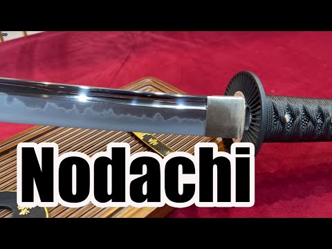 Nodachi with Clay-Tempered and Polished Blade Japanese samurai swords
