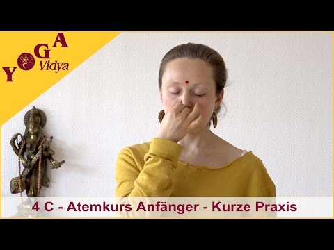 4C Atemkurs für Anfänger - 1 Runden Kapalabhati, Wechselatmung 4:12:8 - Kurze Praxis (4. Woche)