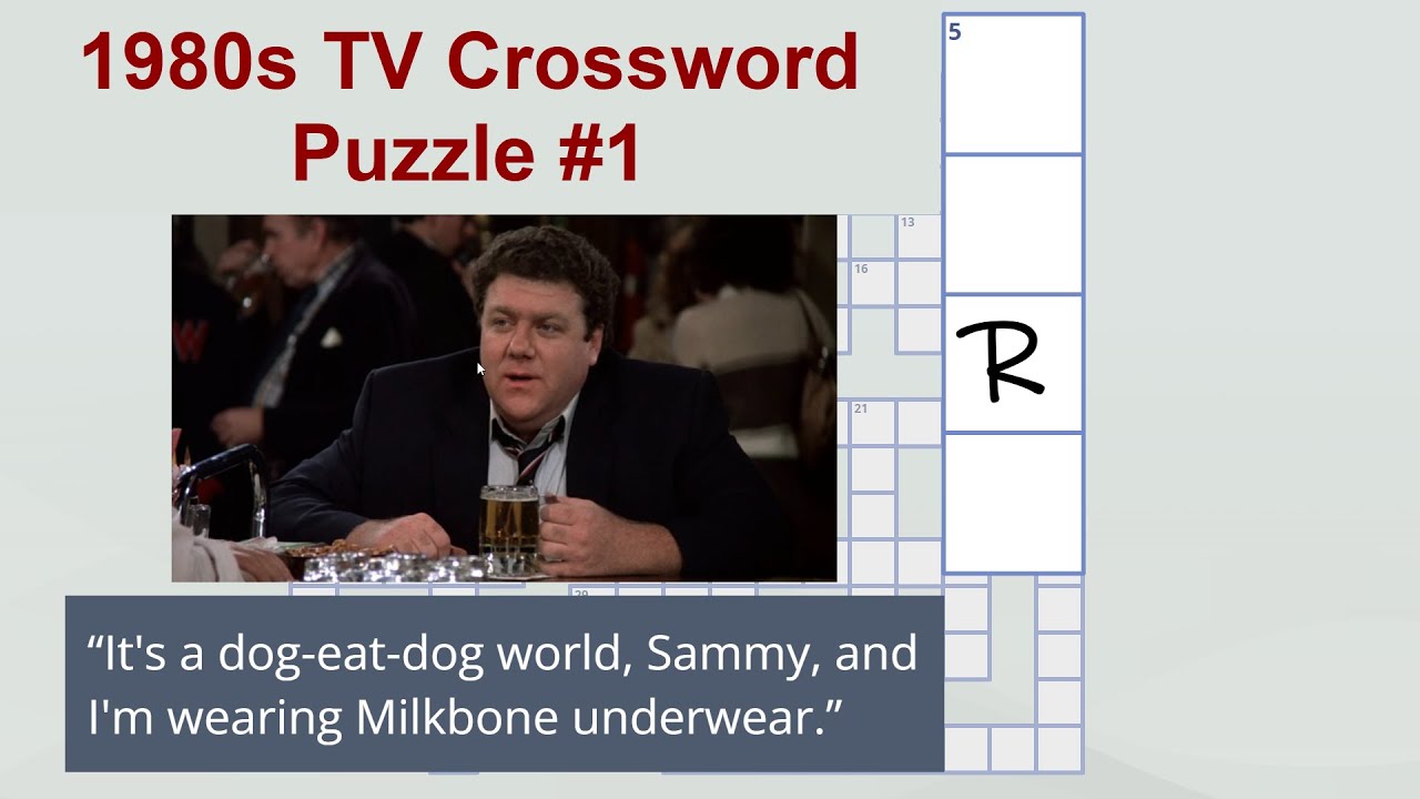 1980s TV Trivia Crossword Puzzle #1