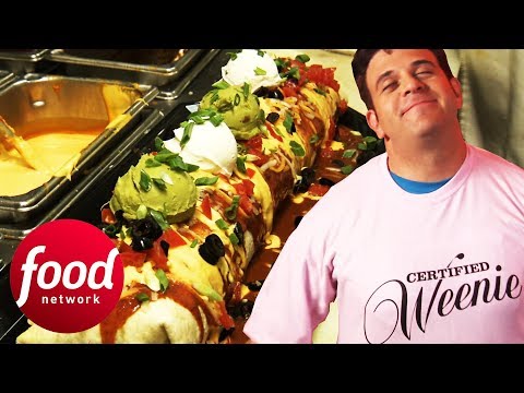Adam Richman Vs The Biggest Baddest 6 Pound Burrito! | Man v Food