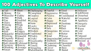 100 Great Adjectives to Describe Yourself in English | How Would You Describe Yourself?