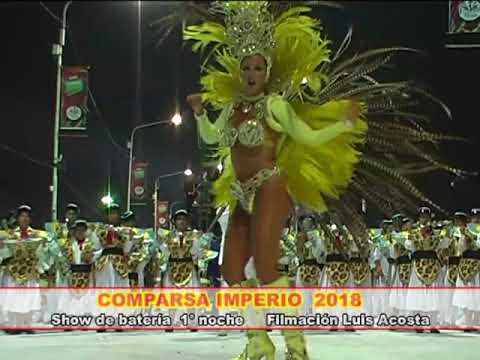 Comparsa Imperio 2018 show de batería 1° noche