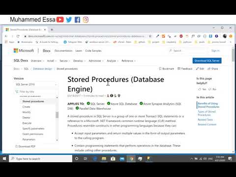 شرح 35 Stored Procedures Microsoft SQL Server معتمد - منصة معارف