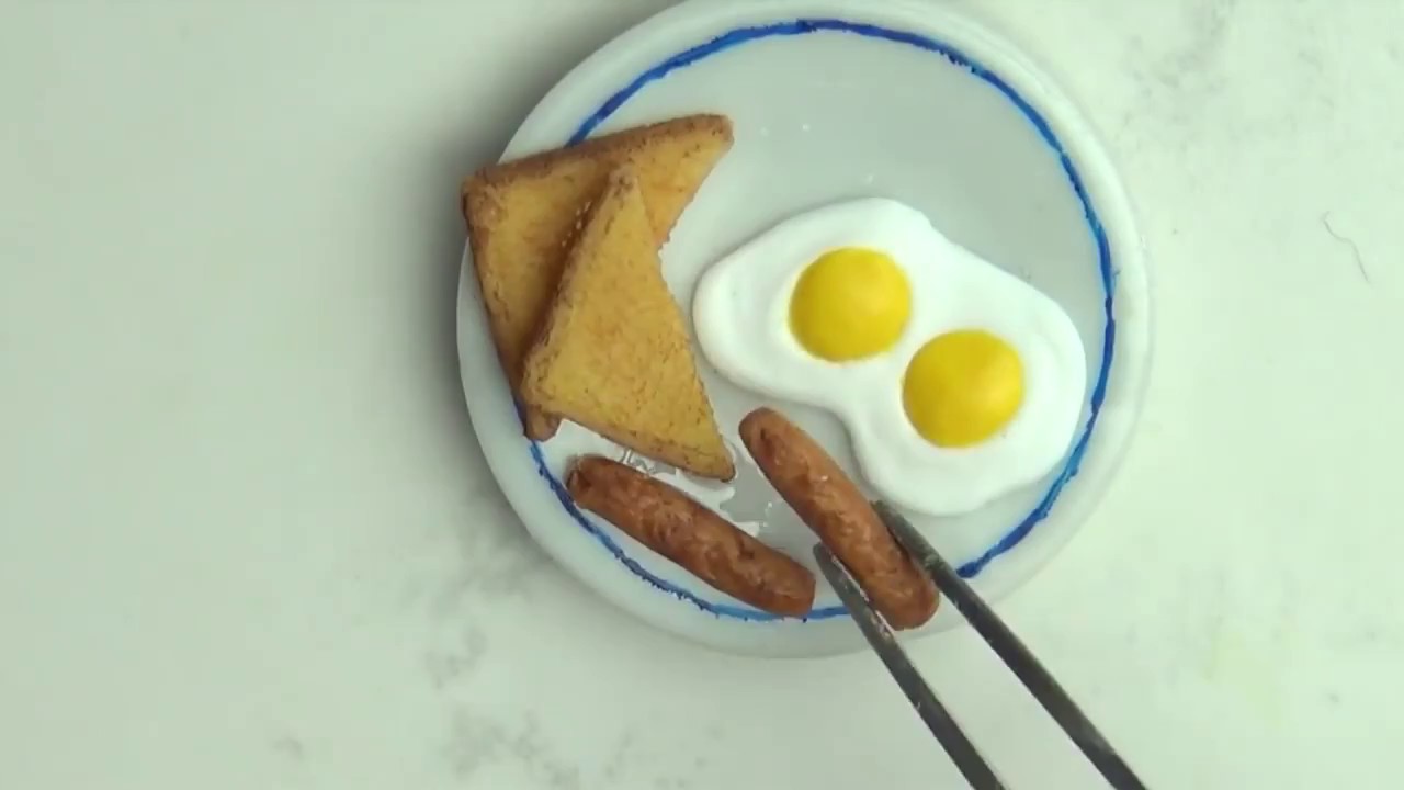 IHOP inspired Miniature Breakfast - Polymer Clay Tutorial 1:12 scale