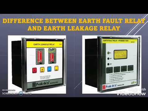 Difference between Earth Leakage Relay(ELR) and Earth Fault Relay(EFR)