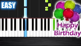 Happy Birthday - EASY Piano Tutorial by PlutaX - Synthesia