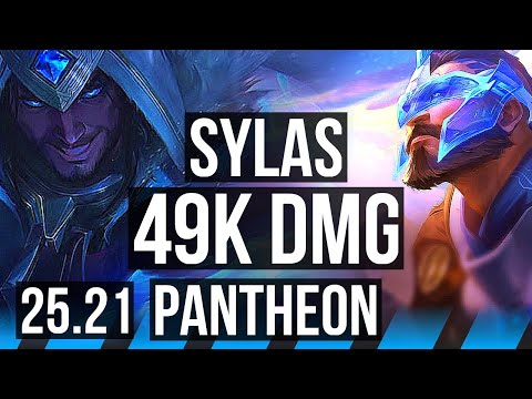 SYLAS vs PANTHEON (MID) | 18/2/9, 49k DMG, Legendary | KR Challenger | 25.21