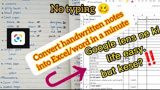 How to convert handwritten data into Excel/Word |without typing| ‼️ @EasyTechEasyLif