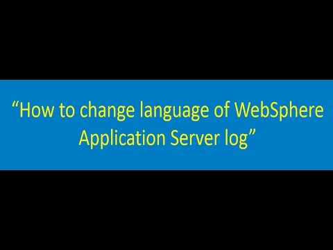 How to change language of WebSphere Application Server log
