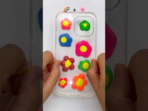 Rainbow Flowers🌈🌸 #satisfyingart #rainbow #rainbowcolors #flowers #flower #phonecase #art #colors