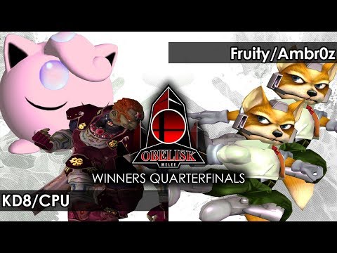 Melee: KD8/CPU V Fruity/Ambr0z  - Obelisk 66 Tournament SSBM