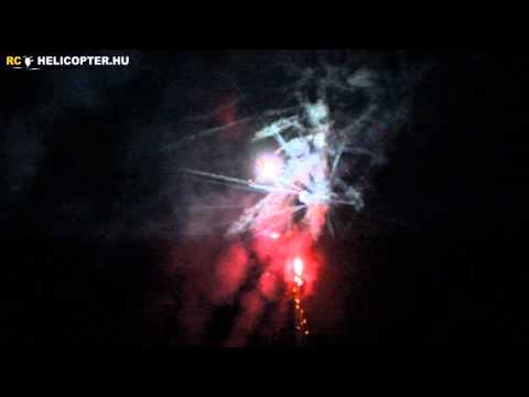 New year's eve 2011 with fireworks and rc heli