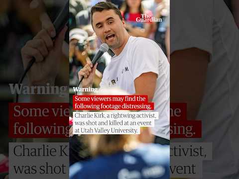 Charlie Kirk shooting: suspect still at large after rightwing activist shot and killed
