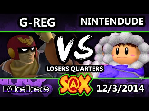 S@X - G-regulate (Captain Falcon) Vs. Apex | Nintendude (Ice Climbers) SSBM Losers QUarters - Melee